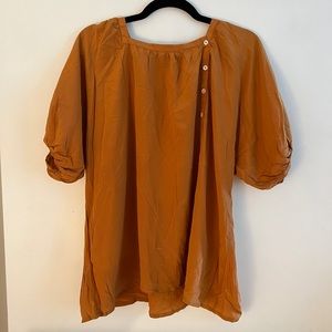 Vintage Italian Silk burnt orange blouse